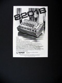 TAPCO 8201B 8201 B Sound Mixer 1979 print Ad