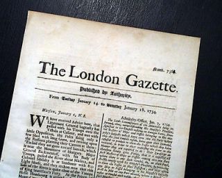 GAZETTE Original Over 250 Years Old Pre Revolution ary War Newspaper