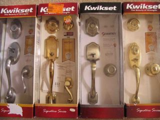 Kwikset Entry Handle Sets   various styles and colors