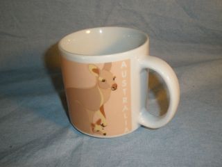 Australia Australian Kangaroo & Baby Coffee Mug Orange Pink Stewart