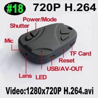 HD 720P Mini DVR Key Chain Cam 808 #18 H.264 Video Recorders DV Camera