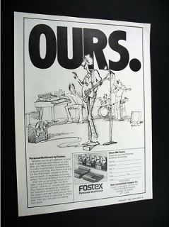 Fostex Personal Multitrack mixer 1982 print Ad