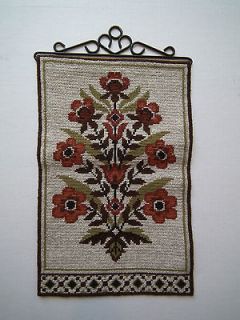 Antique Vintage Swedish Scandinavian Wool Wall Hanging Hand Crafted