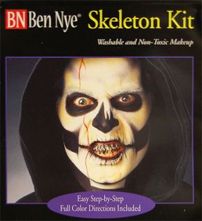 Skeleton Skull Character Makeup Kit Ben Nye Theatrical Deluxe Costume