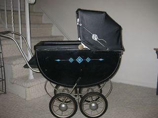 Antique Baby Wooden Stroller by Headstrom