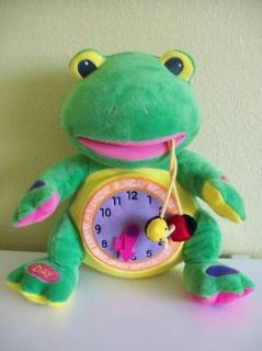 Preschool Baby Aurora Frog Clock Plush Learn with Me Days of Week 14
