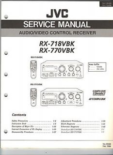 JVC Service Manual For Digital Receiver Model # RX 718VBK/RX 7 70VBK