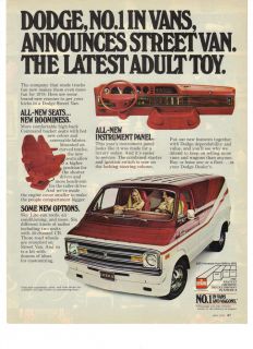 1978 Dodge Street Van The Latest Adult Toy Chrysler Corporation Ad