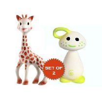 Boxed Sophie The Giraffe & Yellow Gnon Vulli Teether Toy Sophie & Gnon