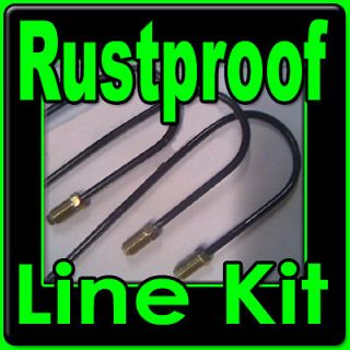 Rustproof metal brake line kit Chev cars 1940 1976  replace rusted