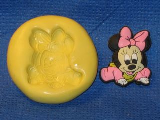 Baby Minnie Mouse Push Mold Food Safe Silicone #568 Cake Chocolate