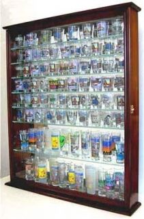 Glass Shooter Display Case Wall Cabinet, Glass door, Mirror Background