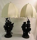 Century French Converted Bronze Lamps by Auguste Peiffer (1832 1886