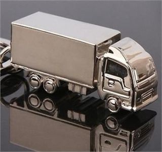 New Cute Truck Car Key Ring Mini Chain Classic 3D Solid Keychain