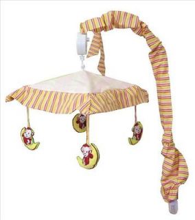 Musical Mobile For Jungle Monkey   Pink Baby Crib Bedding Set By Sisi