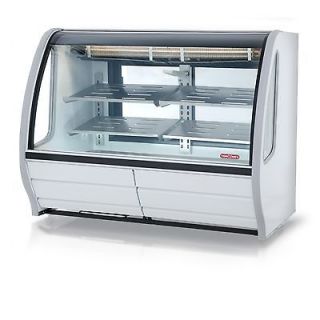 56 CURVED GLASS DELI BAKERY DISPLAY CASE REFRIGERATED