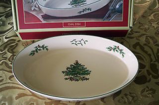 SPODE CHRISTMAS TREE 10.5 OVAL DISH ~ New in Box **REDUCED**