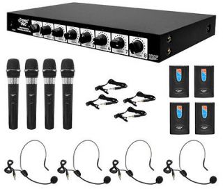 NEW PYLE PRO PDWM8700 8 Channel Rack Mount Wireless Microphone System