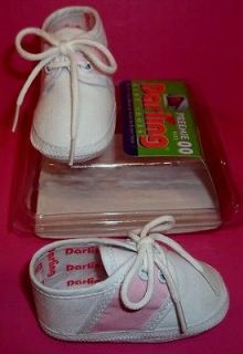 Darling 210 Baby Infant Newborn Saddle Oxford PINK & White Shoes