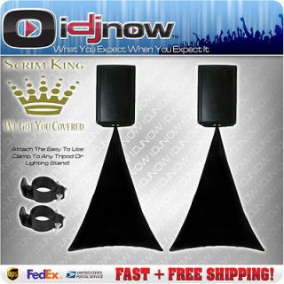 Scrim King SS SPK B Single Sided Black Scrim w SS CLP01 Clamps SSSPKB