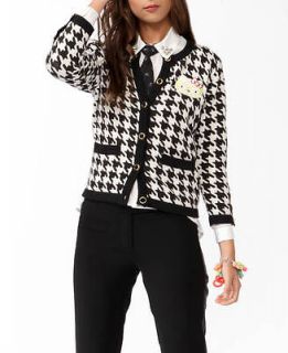 HELLO KITTY FOREVER 21 LIMITED EDITION Houndstooth Cardigan Sweater