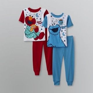 Sesame Street Elmo Or Cookie Monster Pajamas Shirt Pants Pjs Boys 2T