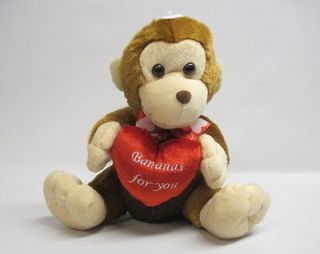 Monkey Bananas For You Love Teddy Bear Plush Stuffed Animal