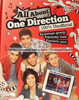 ONE DIRECTION Hardcover Book BACKSTAGE Gossip+SUPERST AR Stats+PICS