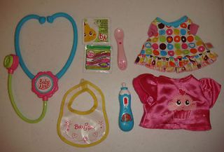 Baby Alive Doll Magnetic Spoon Stethascope Thermometer Dresses Bib