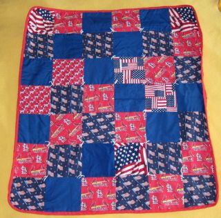 St Louis CARDINALS Baby Quilt Floor MAT Baseball Play Pad Washable 26