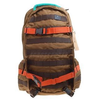 Nike SB Backpack PRM Premium Brown Orange Skate Boarding Bag Bookbag