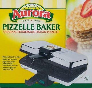 Pizzelle Cookie Maker Baker Waffle Iron Authentic Italian Aurora New