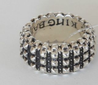 NEW King Baby   Pyramid Studded RING Sterling Silver .925 Size 10
