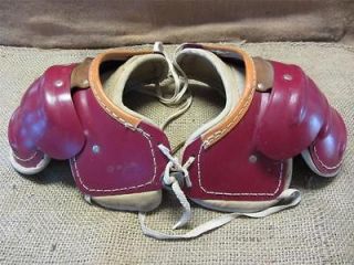 Leather Football Pads Antique Old Sports Childs Ball Team 7498