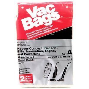 Home Care 17 Vac Bag A fits Hoover Upright topfill