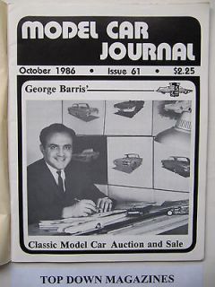 Journal Magazine October 1986 #61 George Barris/Auction & Sale