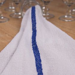 60 NEW BLUE STRIPED BAR TOWELS BAR MOPS KITCHEN RAGS COTTON