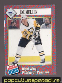 JOE MULLEN Penguins Hockey 1991 SI FOR KIDS CARD