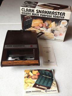 Vintage Clark Deluxe Snakmaster 8 Sandwich Maker Press CR813 XLNT In