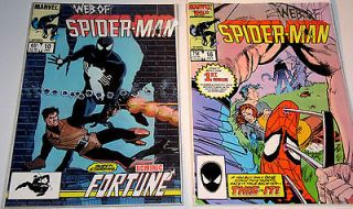 WEB OF SPIDER MAN #10 (ERALY BLACK COSTUME) & #16 (MYSTERY ISSUE)