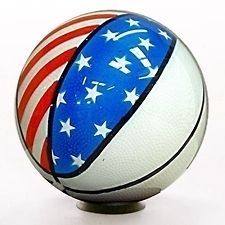 Clear Basketball Flag Bowling Ball (12lbs 15lbs Available)