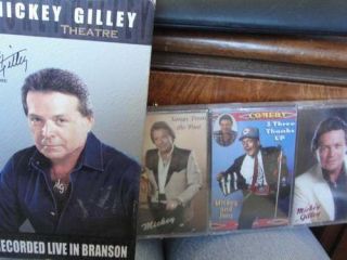 MICKEY GILLEY Live Branson VHS & 3 NEW Sealed Cassettes