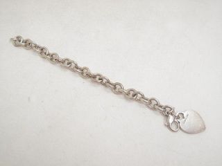 Tiffany + Co. Sterling Silver Heart Tag Bracelet .925