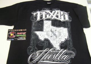 Texas Hustla Urban Bandana Shirt Screen Printed L XL 2XL 3XL 4XL
