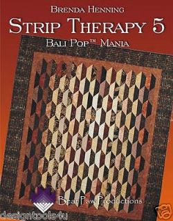 Strip Therapy 5 Brenda Henning Bali Pop Quilt Project Pattern Book New