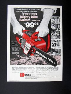 Remington Mighty Mite Bantam Chain Saw chainsaw 1973 print Ad