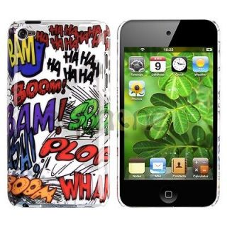 COOL HAHA BOOM BAM DOODLE HARD SKIN CASE COVER FOR IPOD TOUCH 4 4th 4G