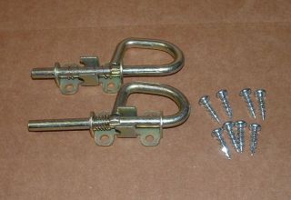 Shed Loop Style Barrel Bolts, 1 pair with screws, Shed door Hardware