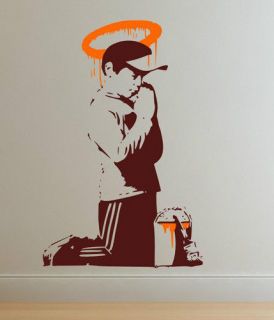 Banksy Graffiti Forgive Us Our Trespassing  Large Wall Stickers