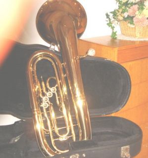 King Euphonium Baritone Horn Model 2266 Brass 4 Valve with Original